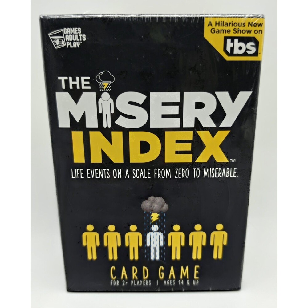 THE MISERY INDEX Adult Card Game TBS 2+ players Ages 14+ Brand New Sealed